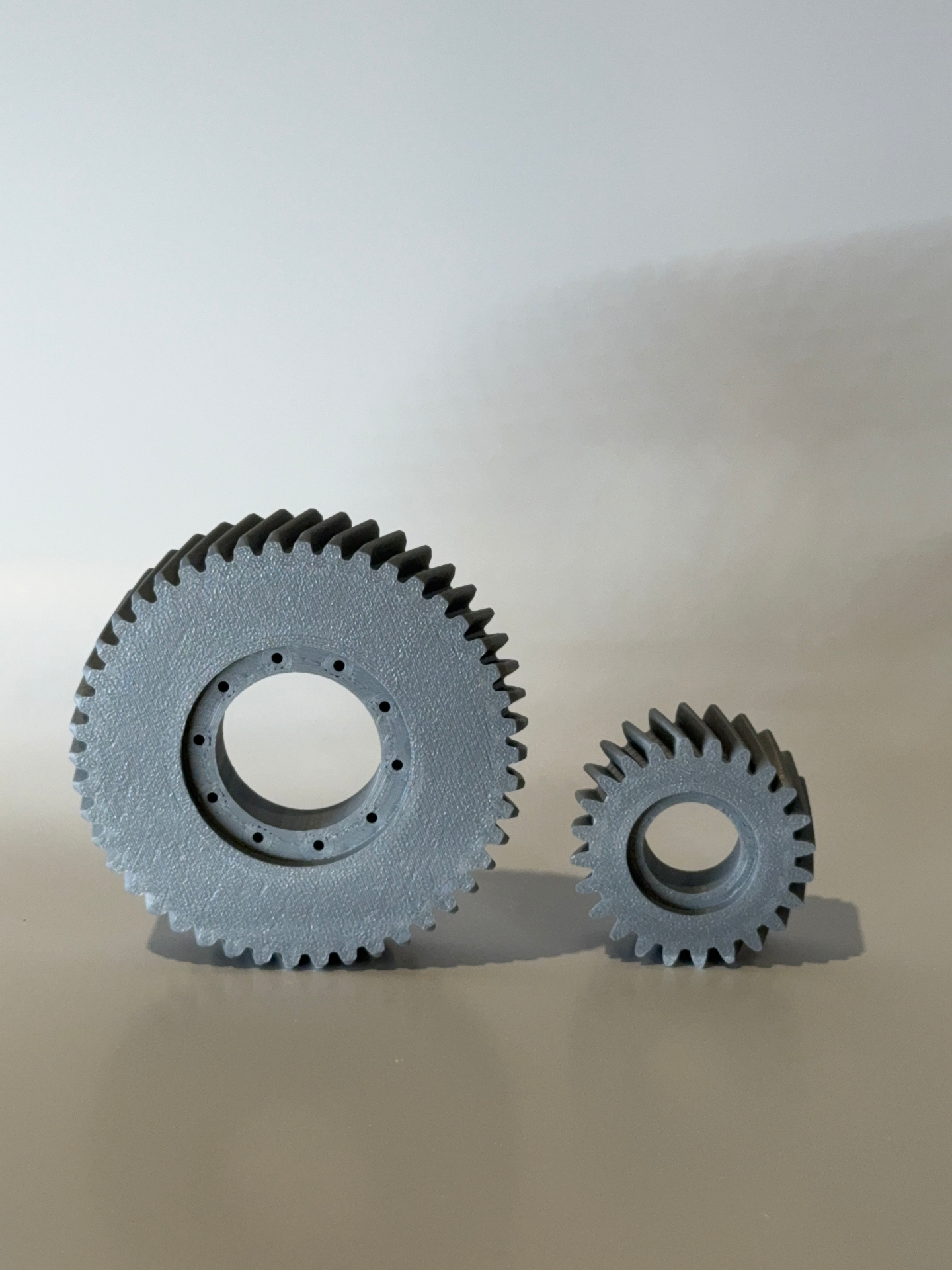 Grain mill gear teeth detail